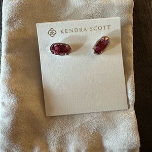 Kendra Scott Red Stone Earrings